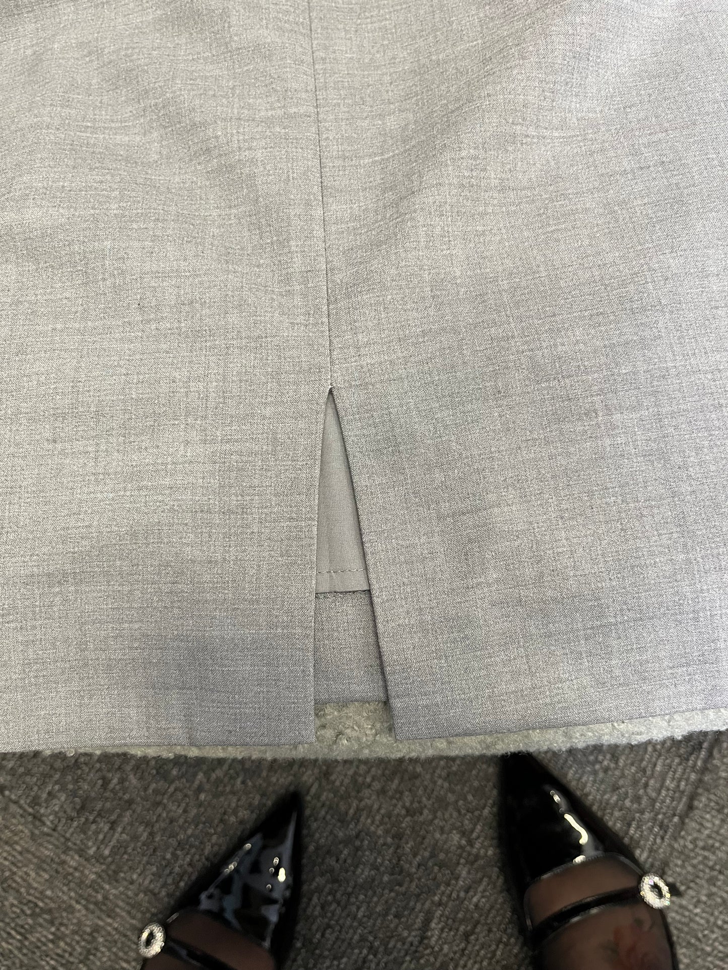 Grey skirt suits