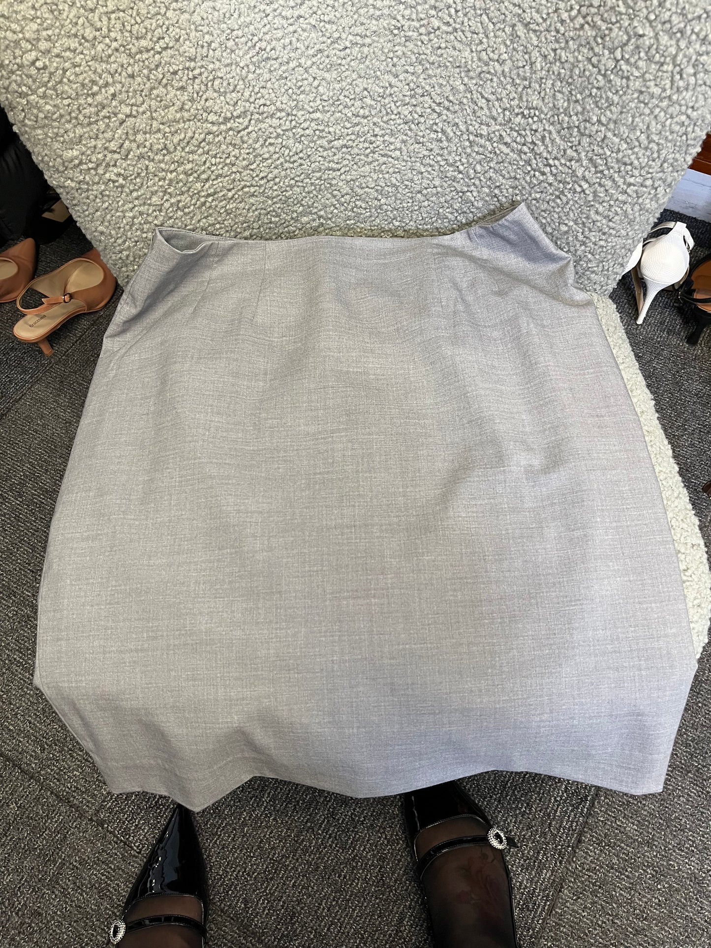 Grey skirt suits
