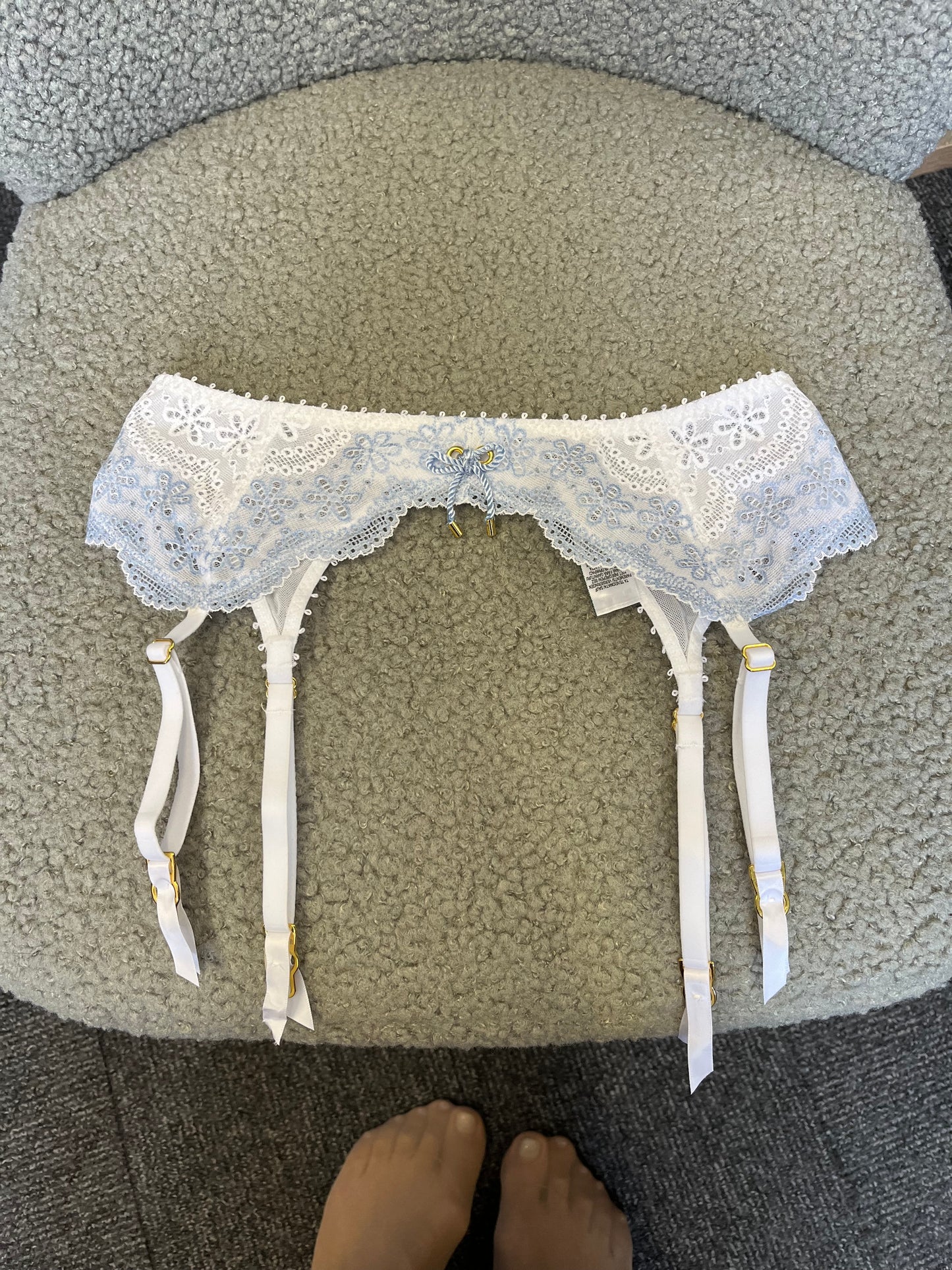 Sexy blue lace lingerie set